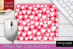 Hearts Mouse Pad Sublimation - Valentines Day Mousepad PNG Product Image 1