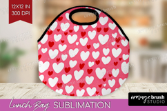 Hearts Lunch Bag - Valentines Day Lunch Bug PNG Sublimation Product Image 1