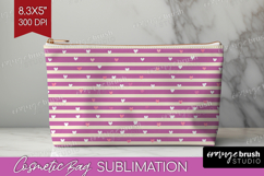Hearts Cosmetic Bag - Valentines Day Makeup Bag PNG Product Image 1
