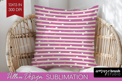 Hearts Pillow Sublimation - Valentines Day Pillow Cover PNG Product Image 1