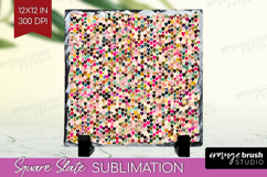 Hearts Slate PNG - Valentines Day Square Slate Sublimation Product Image 1