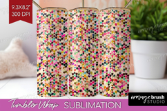 Hearts Tumbler Wrap - Valentines Day Tumbler PNG Sublimation Product Image 1