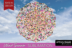 Hearts Wind Spinner Sublimation PNG - Valentines Day Round Product Image 1