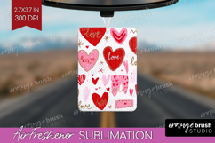 Hearts Air Freshener PNG - Valentines Day PNG Sublimation Product Image 1