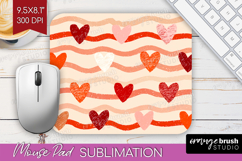 Hearts Mouse Pad Sublimation - Valentines Day Mousepad PNG Product Image 1