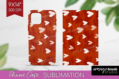 Hearts Phone Case PNG - Valentines Day Case PNG Sublimation Product Image 1