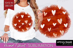 Hearts Round Tshirt Background - Valentines Day PNG Product Image 1
