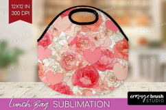 Hearts Lunch Bag - Valentines Day Lunch Bug PNG Sublimation Product Image 1