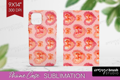 Hearts Phone Case PNG - Valentines Day Case PNG Sublimation Product Image 1