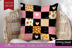 Hearts Pillow Sublimation - Valentines Day Pillow Cover PNG Product Image 1