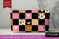 Hearts Cosmetic Bag - Valentines Day Makeup Bag PNG Product Image 1