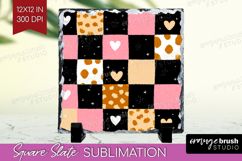 Hearts Slate PNG - Valentines Day Square Slate Sublimation Product Image 1