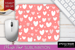 Hearts Mouse Pad Sublimation - Valentines Day Mousepad PNG Product Image 1