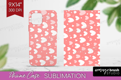 Hearts Phone Case PNG - Valentines Day Case PNG Sublimation Product Image 1