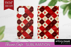 Hearts Phone Case PNG - Valentines Day Case PNG Sublimation Product Image 1