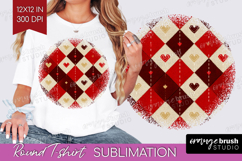 Hearts Round Tshirt Background - Valentines Day PNG Product Image 1