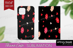 Hearts Phone Case PNG - Valentines Day Case PNG Sublimation Product Image 1