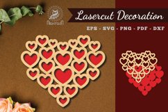 Heart Pattern Laser Cut Decoration Product Image 1