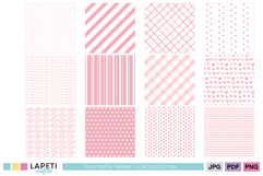 Cute Valentine scrapbook backgrounds in soft pink