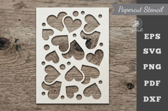 Heart Pattern Stencil Paper cutting Product Image 1