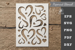 Heart Pattern Stencil Paper cutting Product Image 1
