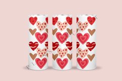 heart pattern valentine skinny tumbler sublimation design for 20oz and 30oz skinny tumbler sublimation wrap