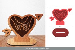 Hands Linking Little Fingers, Decor with Stand Base Lasercut Product Image 1