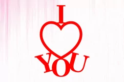 I Love You Photo frame SVG, Love Photo frame for Laser Cut Product Image 2