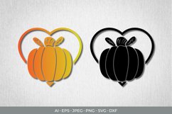 Heart Pumpkin with Gradient Color SVG Product Image 1