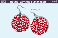 Valentine Heart Round Earrings | Valentines Day Earrings Product Image 1