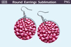 Valentine Heart Round Earrings | Valentines Day Earrings Product Image 1
