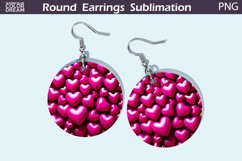 Valentine Heart Round Earrings | Valentines Day Earrings Product Image 1