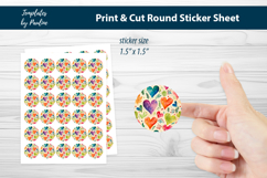 Teacher Heart Printable Sticker Sheet Bundle, Print and Cut Product Image 3