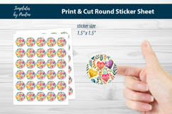 Teacher Heart Printable Sticker Sheet Bundle, Print and Cut Product Image 14