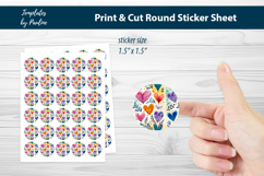 Teacher Heart Printable Sticker Sheet Bundle, Print and Cut Product Image 15