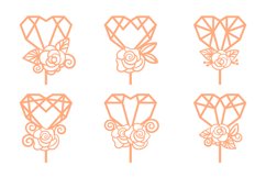 heart shape cake toppers