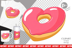 Heart Donut Clipart Product Image 1