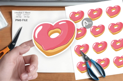 Heart Donut Sticker Product Image 1