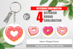 Keychain Heart Donut Product Image 1