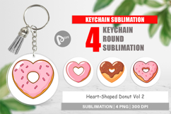 Keychain Heart Donut Product Image 1