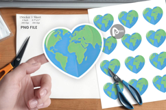 Heart Earth Sticker Product Image 1