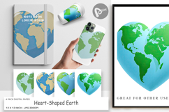 Digital Paper Heart-Shaped Earth Product Image 1