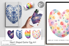 Heart Shaped Easter Egg Digital Paper Product Image 1