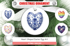 Heart Shaped Easter Egg Art Ornament Product Image 1