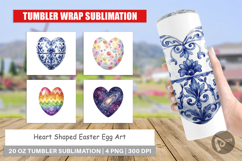 Heart Shaped Easter Egg Art Tumbler Product Image 1