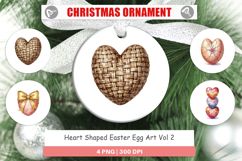 Heart Shaped Easter Egg Art Ornament Product Image 1