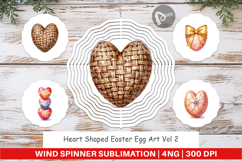 Heart Shaped Easter Egg Wind Spinner Product Image 1