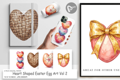 Heart Shaped Easter Egg Digital Paper Product Image 1