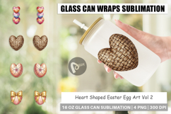 Heart Shaped Easter Egg Glass Can Product Image 1