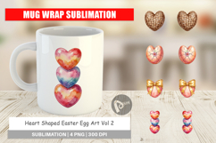 Heart Shaped Easter Egg Art Mug Wrap Product Image 1